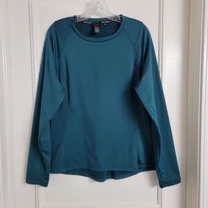 Spyder Active Women's Fleece Lined Long Sleeve Base Layer Blue Athletic. XL